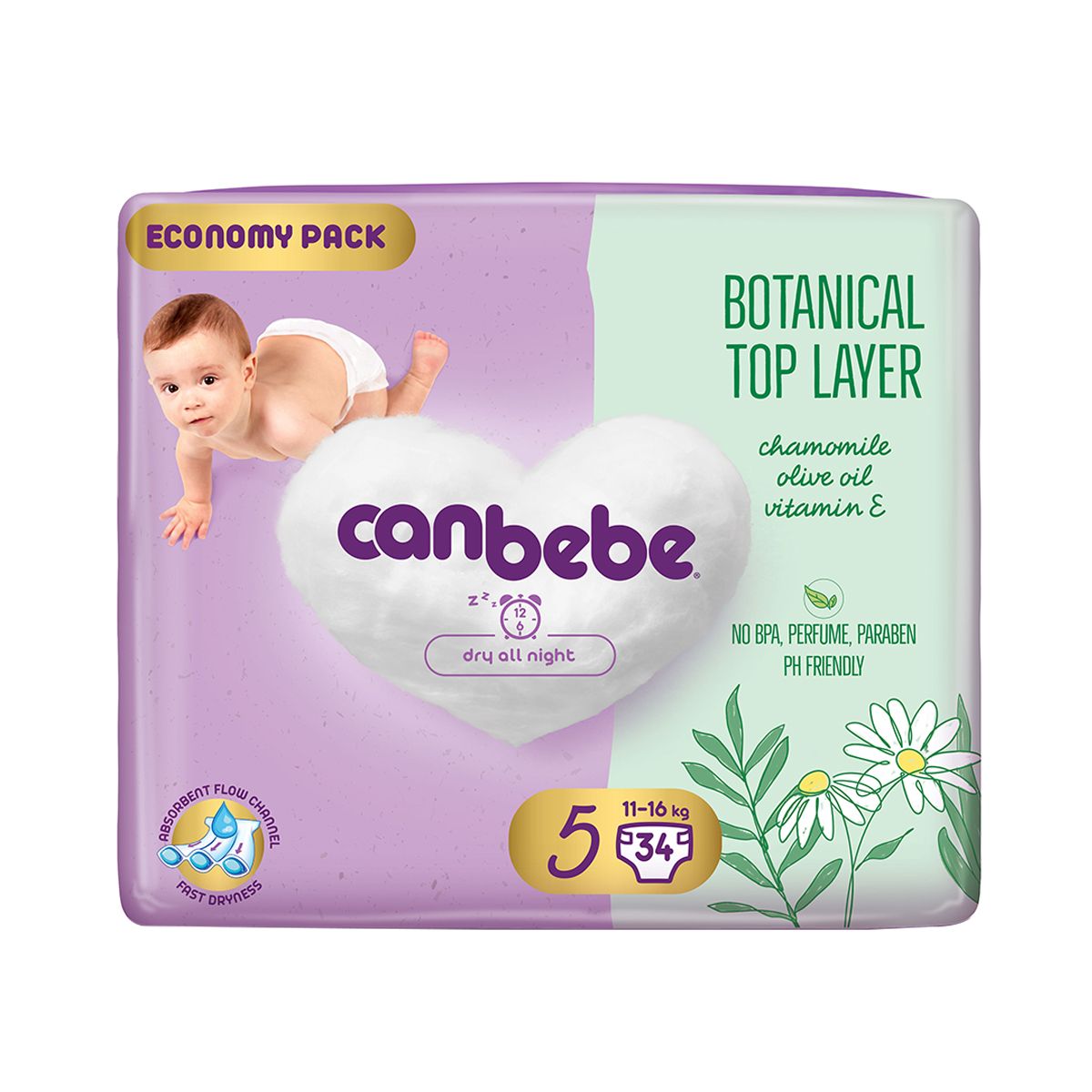 Canbebe - ქანბებე Botanical 11-16 კგ 34 ცალი 5260